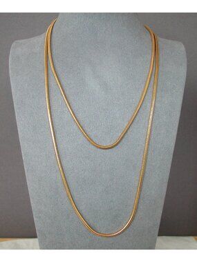 Monet Snake Chains 17" # 22" Gold Tone